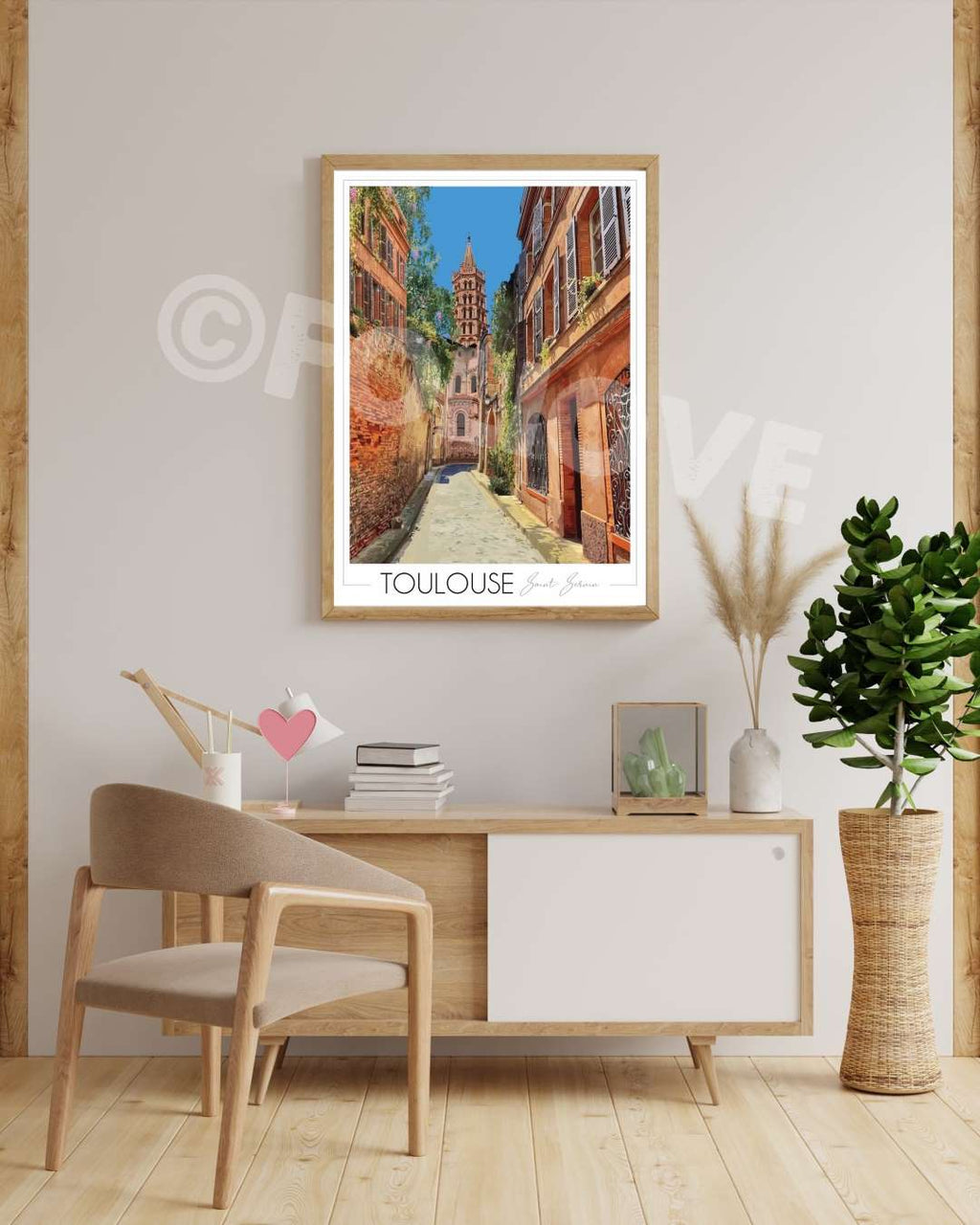Affiche de Toulouse Basilique Saint-Sernin