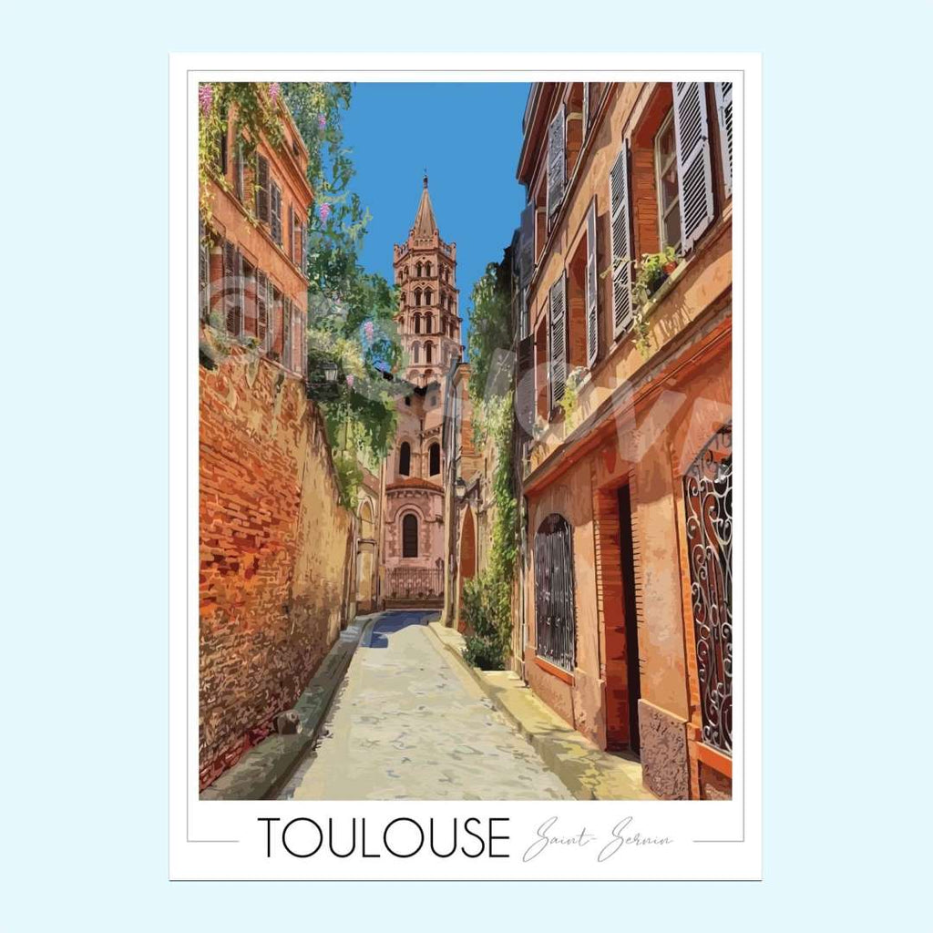 Affiche de Toulouse Basilique Saint-Sernin