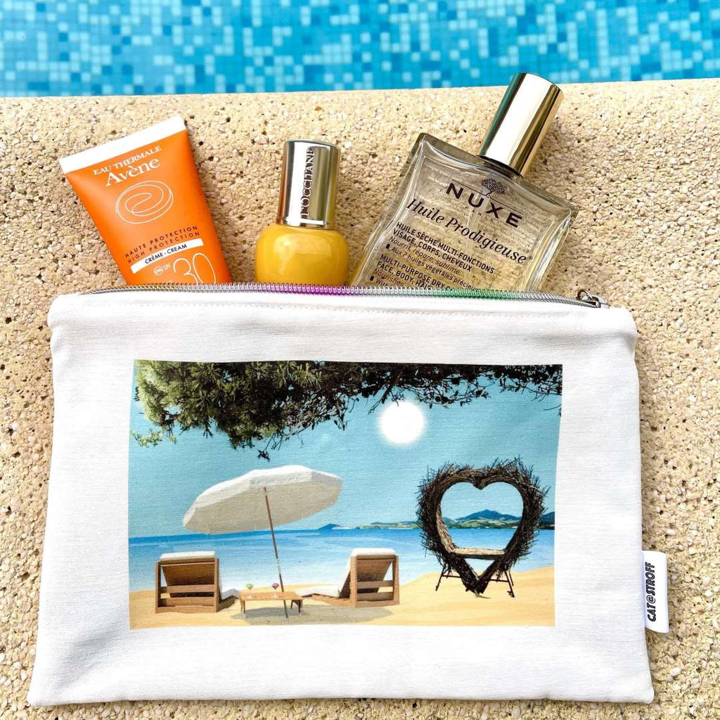 Pochette Argelès sur mer coeur plage
