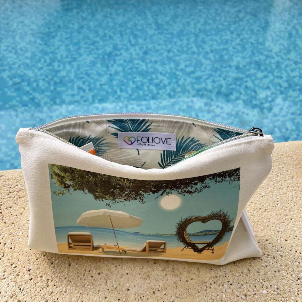 Pochette Argelès sur mer coeur plage