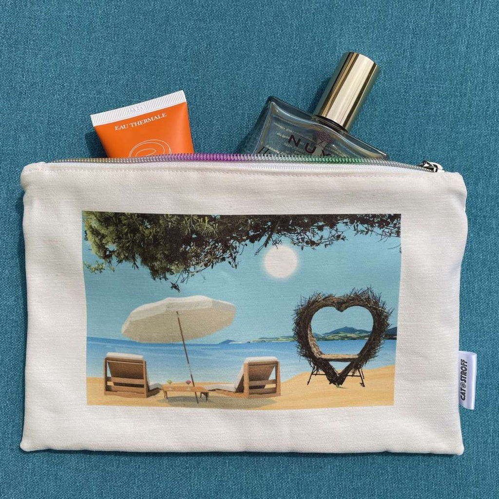 Pochette Argelès sur mer coeur plage