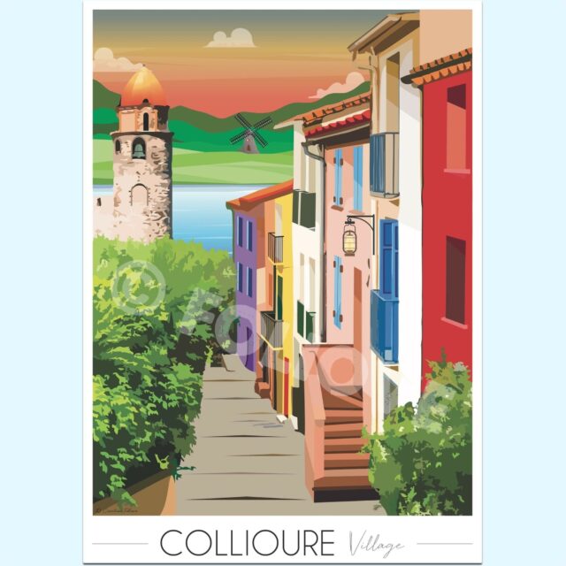 poster village de collioure