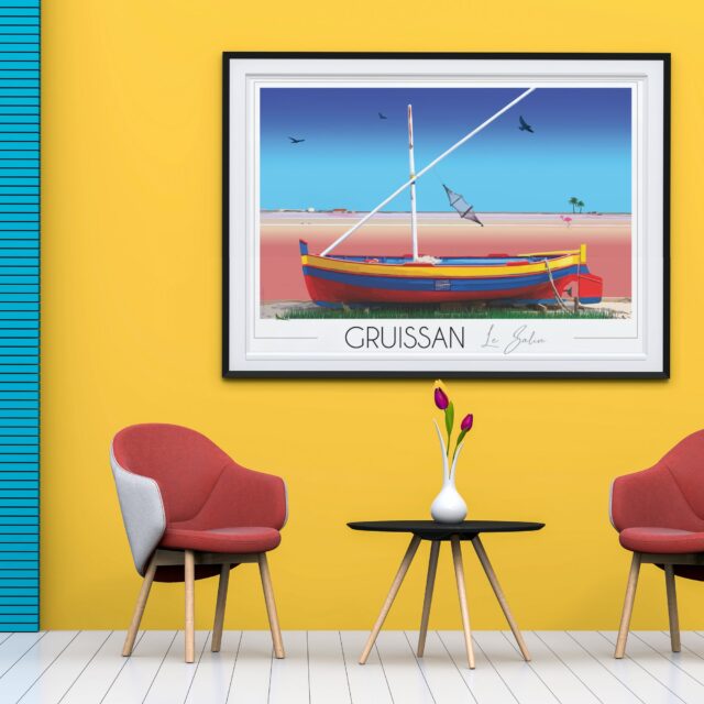 travel-poster-gruissan-bateau-foliove
