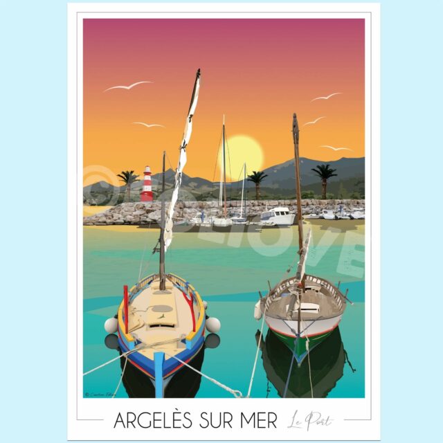 affiche port argelès sur mer