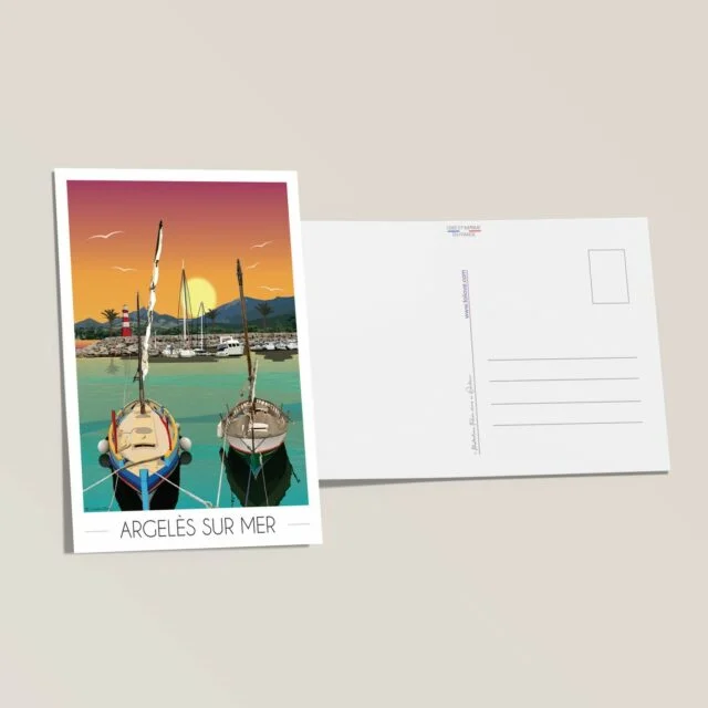 carte postale port argelès-sur-mer