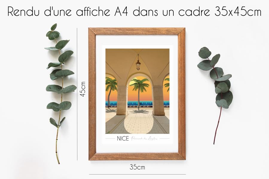 illustration Nice chaises bleues A4 foliove