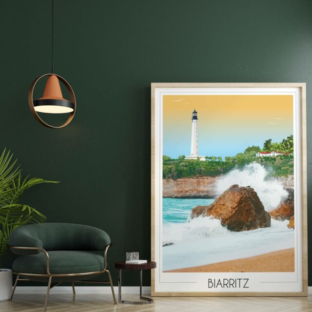 affiche phare de biarritz