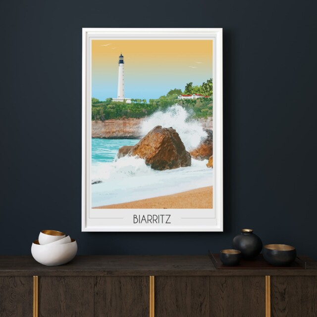 Poster du phare de biarritz foliove