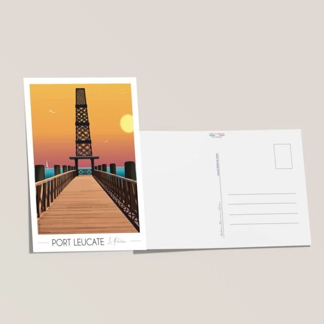 carte postale leucate ponton foliove