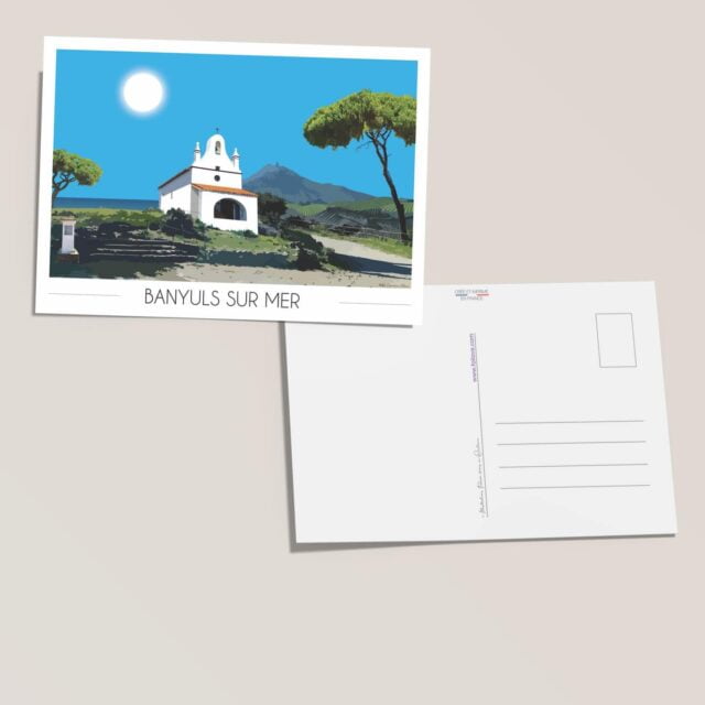 carte postale banyuls sur mer chapelle de la salette foliove
