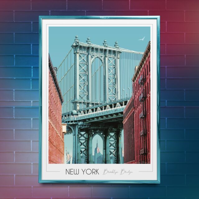 affiche-new-york-manhattan-bridge