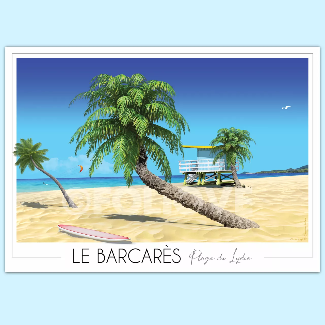 Affiche Port Leucate Ponton, Travel Poster, Art mural