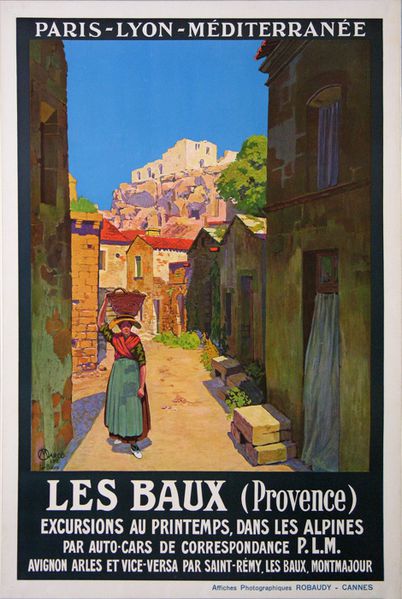 Affiche vintage les Baux de Provence