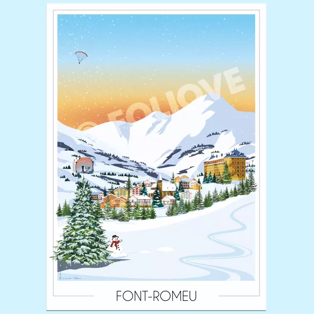 Village de Font-Romeu sous la neige