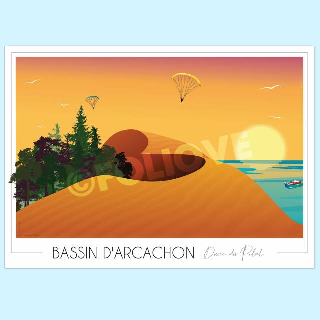 Poster bassin d'arcachon dune